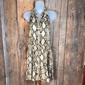 Lavender Snakeskin Pattern Halter 
Dress - size small